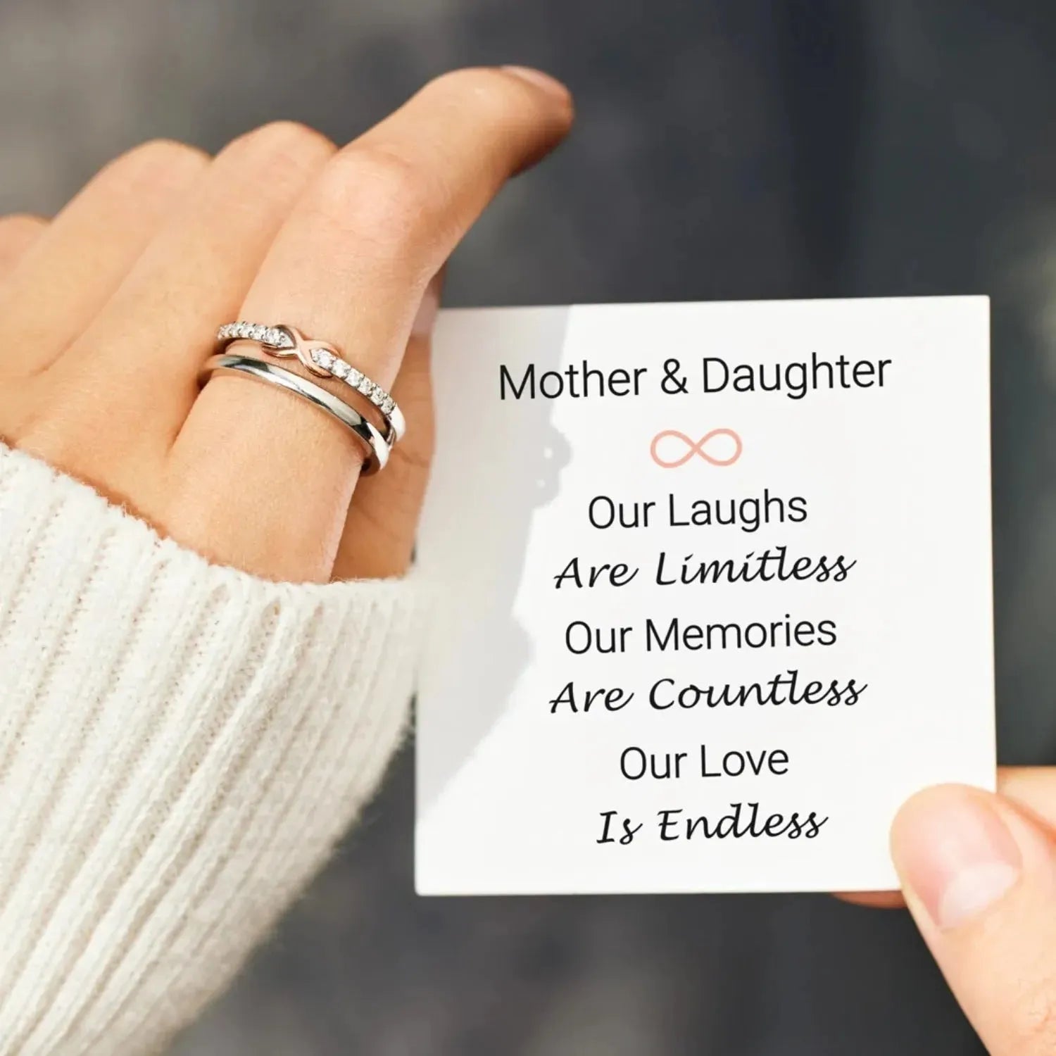 Double-Layered Zircon 925 Sterling Silver Ring Rings - Tophatter Daily Deals