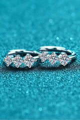 Sterling Silver Moissanite Huggie Earrings Moissanite - Tophatter Daily Deals