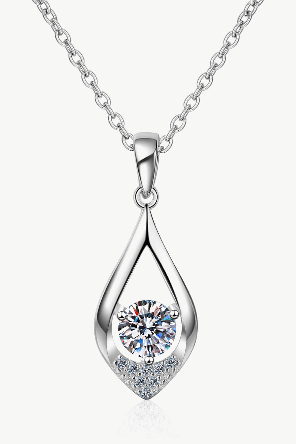 Glamorous Always Moissanite Pendant Necklace Silver One Size Moissanite - Tophatter Daily Deals