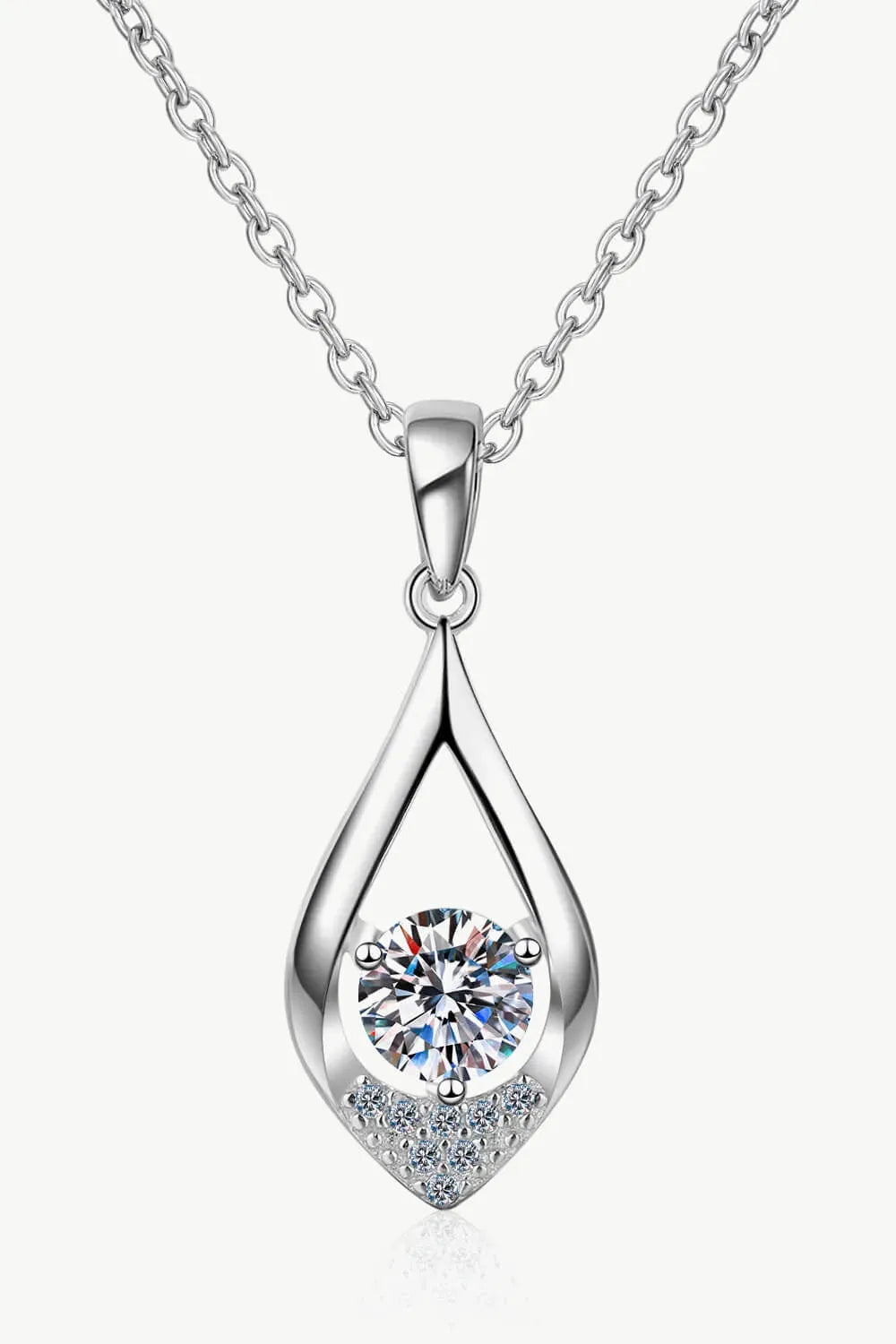 Glamorous Always Moissanite Pendant Necklace Silver One Size Moissanite - Tophatter Daily Deals