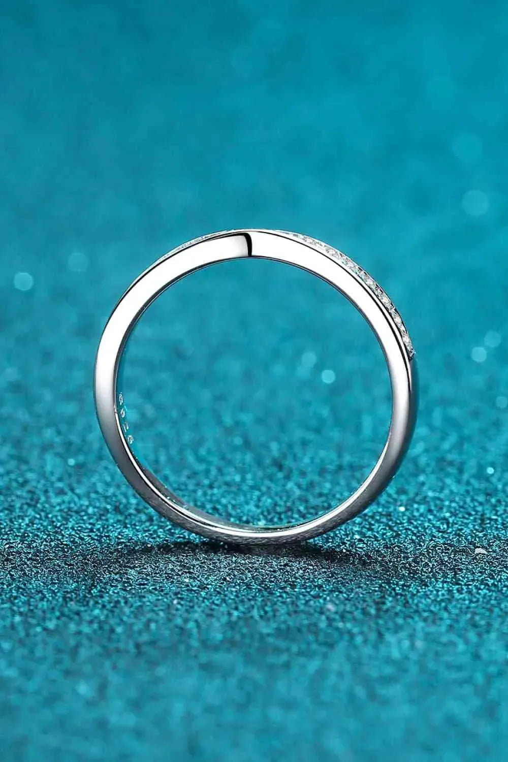 Moissanite Rhodium-Plated Ring Moissanite - Tophatter Daily Deals