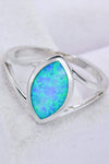 925 Sterling Silver Split Shank Opal Ring Sky Blue Opal - Tophatter Daily Deals