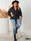 Plus Size Tie Waist Long Sleeve Blouse Blouses - Tophatter Daily Deals