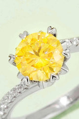 1 Carat Moissanite 925 Sterling Silver Ring Moissanite - Tophatter Daily Deals