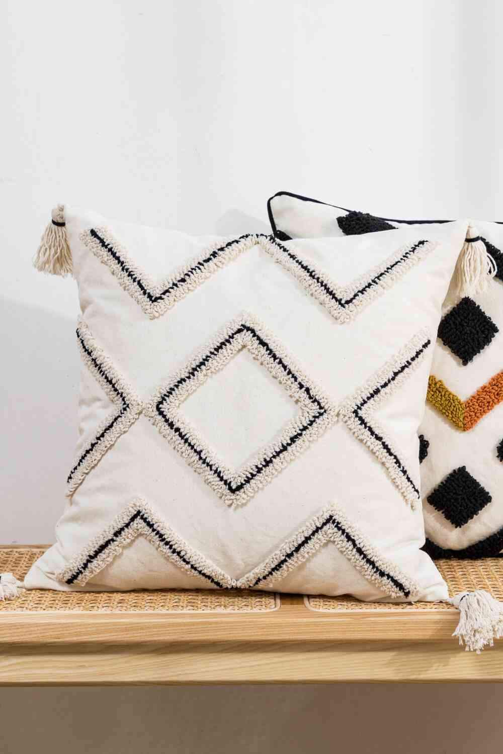 Geometric Embroidered Decorative Throw Pillow Case Decorative Pillowcases - Tophatter Daily Deals