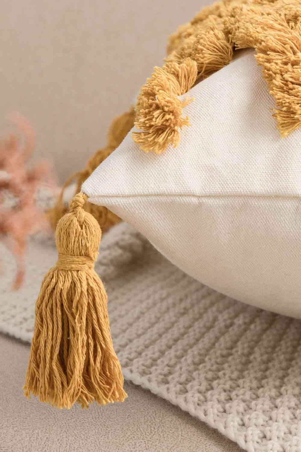 Sun Graphic Tassel Decorative Throw Pillow Case Decorative Pillowcases - Tophatter Daily Deals