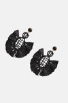 Raffia Grass Tassel Detail Dangle Earrings Earrings - Tophatter Daily Deals