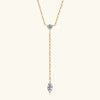 Moissanite 925 Sterling Silver Necklace Gold One Size Moissanite - Tophatter Daily Deals