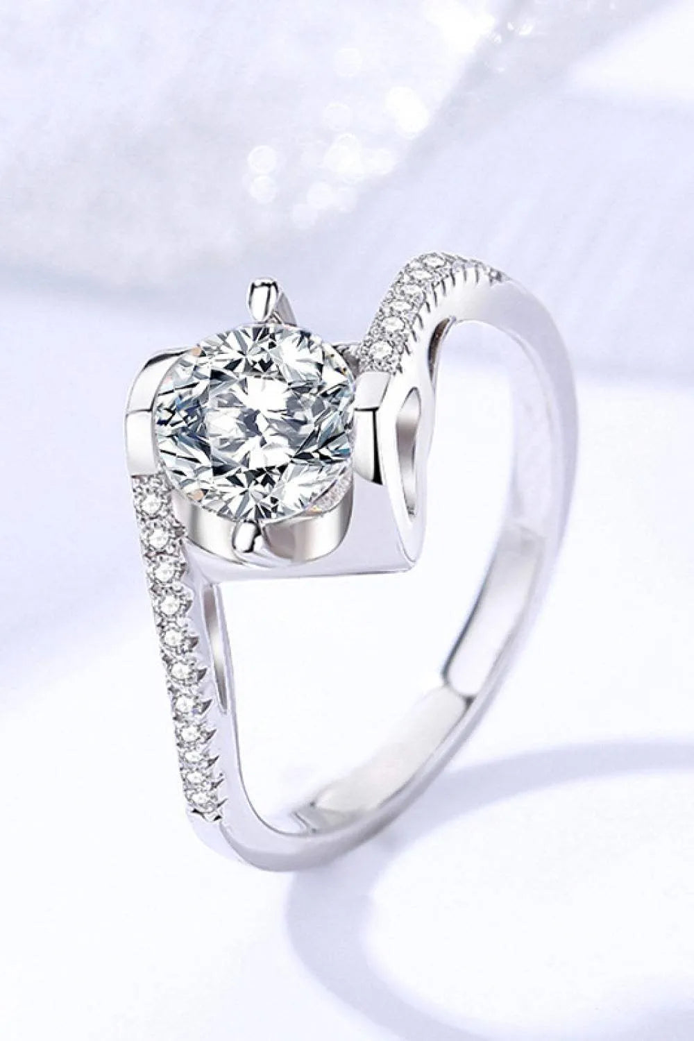 Darling You 925 Sterling Silver Moissanite Ring Moissanite - Tophatter Daily Deals
