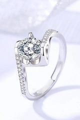 Darling You 925 Sterling Silver Moissanite Ring Moissanite - Tophatter Daily Deals