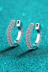 925 Sterling Silver Moissanite Huggie Earrings Moissanite - Tophatter Daily Deals