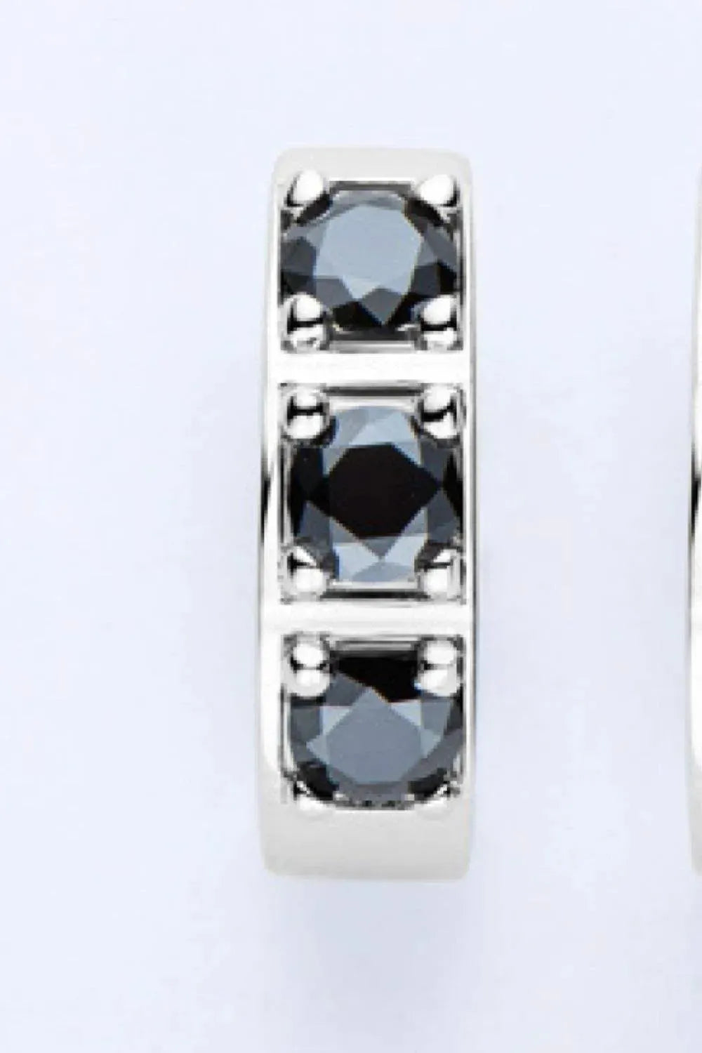 Inlaid Moissanite Huggie Earrings Moissanite - Tophatter Daily Deals