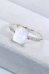 Square Moonstone Ring - Tophatter Deals