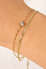 Icing on the Cake Rhinestone Double-Layered Bracelet Bracelets - Tophatter Daily Deals