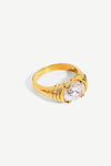 18K Gold Plated Zircon Ring Rings - Tophatter Daily Deals