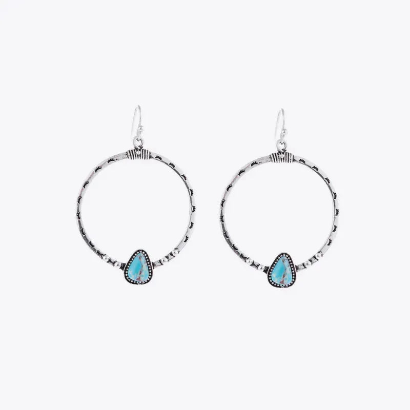 Artificial Turquoise Drop Earrings Earrings - Tophatter Daily Deals
