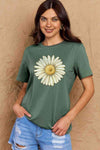 Simply Love Full Size FLOWER Graphic Cotton Tee Women's T-Shirts - Tophatter Daily Deals