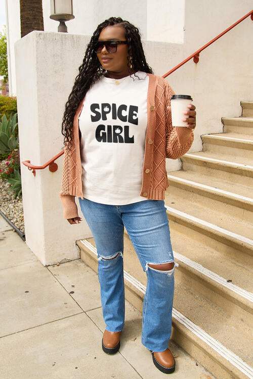 Simply Love Full Size SPICE GIRL Short Sleeve T-Shirt Women's T-Shirts - Tophatter Daily Deals