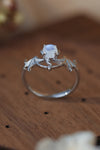 Moonstone Bat 925 Sterling Silver Ring Moonstone - Tophatter Daily Deals