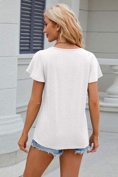 V-Neck Short Sleeve T-Shirt Women's T-Shirts - Tophatter Daily Deals