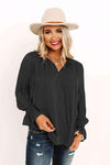 Swiss Dot Tie Neck Flounce Sleeve Blouse Blouses - Tophatter Daily Deals