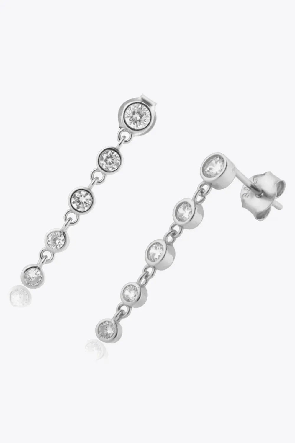 Inlaid Zircon 925 Sterling Silver Earrings Earrings - Tophatter Daily Deals
