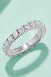 2.3 Carat Moissanite 925 Sterling Silver Eternity Ring Silver Moissanite - Tophatter Daily Deals