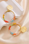 Multicolored Bead Stainless Steel Earrings Earrings - Tophatter Daily Deals