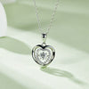 Moissanite 925 Sterling Silver Heart Necklace Silver One Size Moissanite - Tophatter Daily Deals