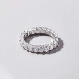 Inlaid Zircon 925 Sterling Silver Ring Silver Rings - Tophatter Daily Deals