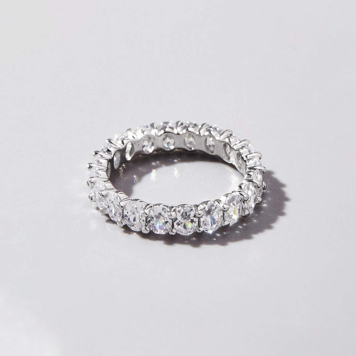 Inlaid Zircon 925 Sterling Silver Ring Silver Rings - Tophatter Daily Deals