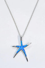 Opal Starfish Pendant Necklace Opal - Tophatter Daily Deals