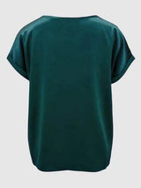 Round Neck Short Sleeve T-Shirt Women's T-Shirts - Tophatter Daily Deals