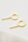 Zircon 925 Sterling Silver Drop Huggie Earrings Earrings - Tophatter Daily Deals