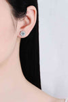 1 Carat Moissanite 925 Sterling Silver Flower Earrings - Tophatter Shopping Deals