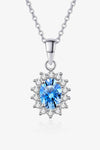 1 Carat Moissanite 925 Sterling Silver Necklace Sky Blue One Size Moissanite - Tophatter Daily Deals