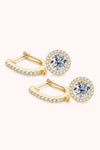 2 Carat Moissanite 925 Sterling Silver Drop Earrings Gold One Size Moissanite - Tophatter Daily Deals