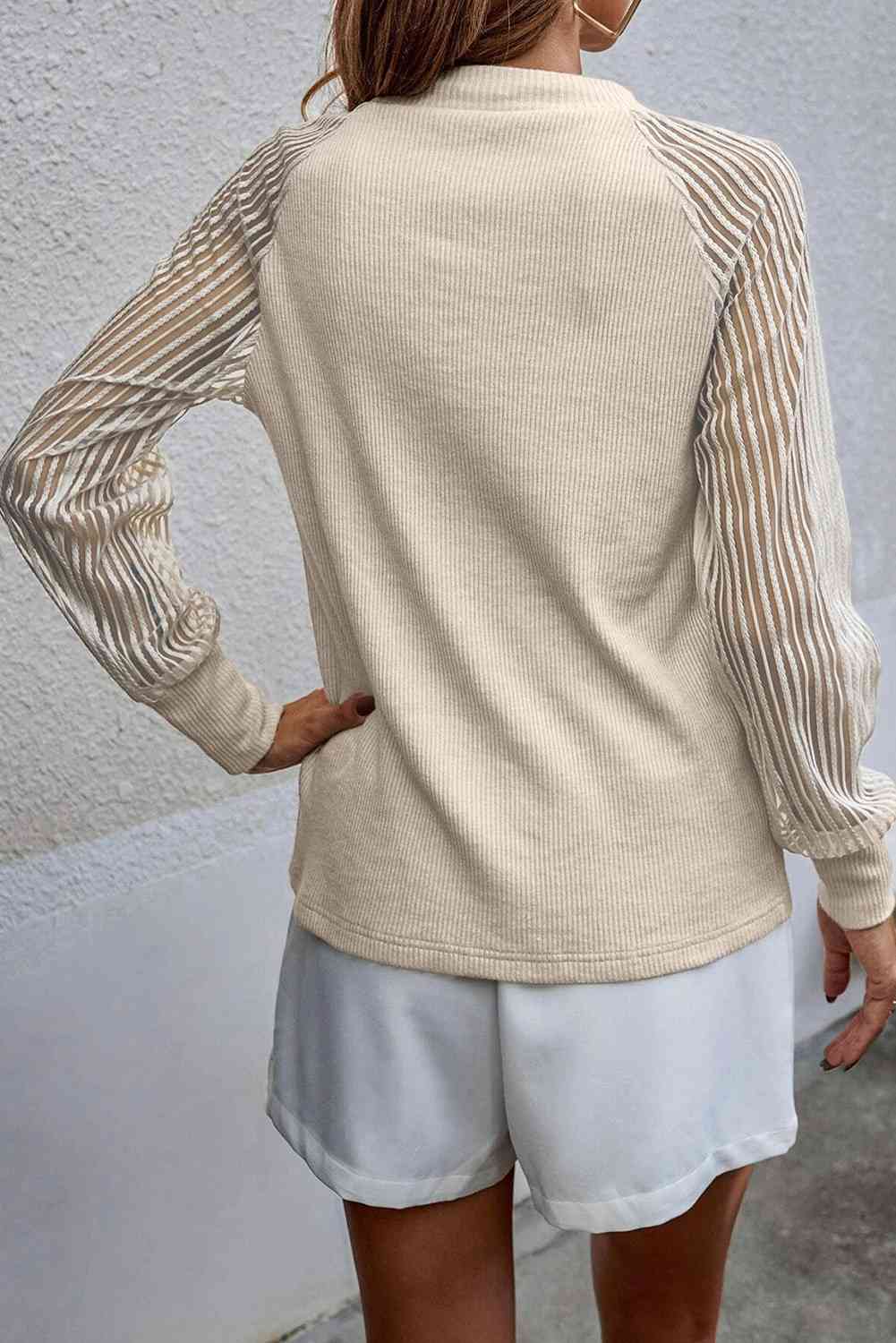 Round Neck Raglan Sleeve Knit Top - Uncle Tophatter Offers Only The Best Deals And Didcounts