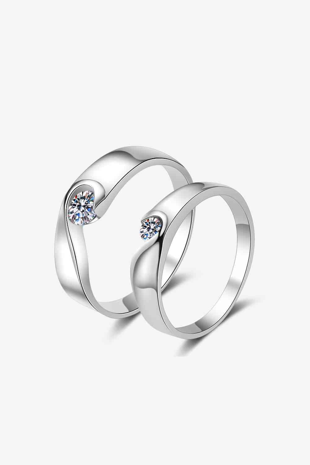 Moissanite Rhodium-Plated Ring Women Moissanite - Tophatter Daily Deals