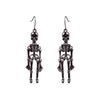 Skeleton Alloy Earrings Black One Size Earrings - Tophatter Daily Deals