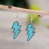 Artificial Turquoise Lightning Dangle Earrings Silver One Size Earrings - Tophatter Daily Deals