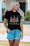 MERRY CHRISTMAS Graphic T-Shirt Women's T-Shirts - Tophatter Daily Deals