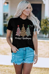 MERRY CHRISTMAS Graphic T-Shirt Women's T-Shirts - Tophatter Daily Deals