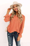 Swiss Dot Tie Neck Flounce Sleeve Blouse Blouses - Tophatter Daily Deals