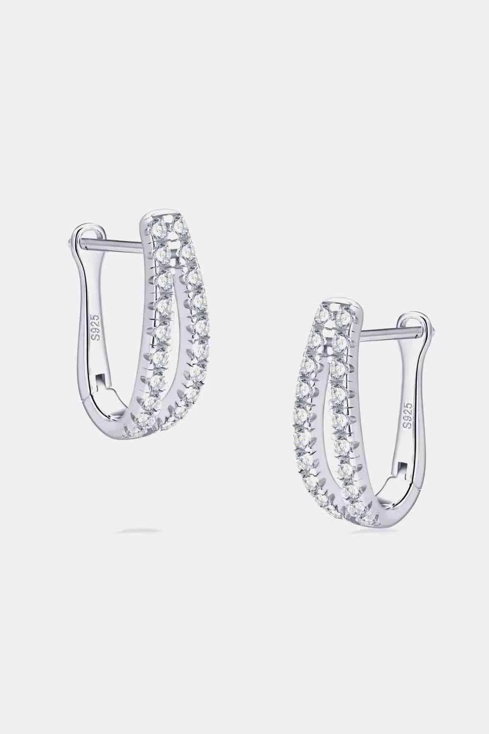 Moissanite 925 Sterling Silver Earrings Moissanite - Tophatter Daily Deals
