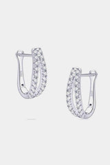 Moissanite 925 Sterling Silver Earrings Moissanite - Tophatter Daily Deals