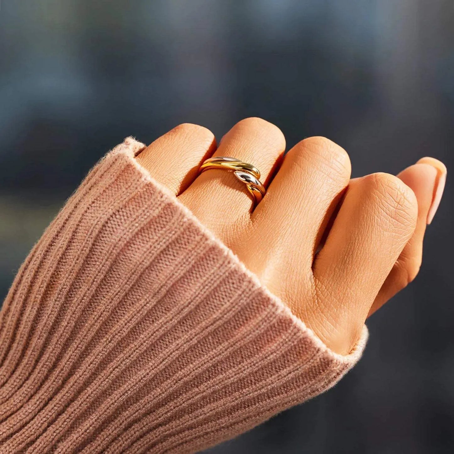 925 Sterling Silver Twisted Open Ring Rings - Tophatter Daily Deals