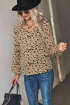 Animal Print V-Neck High-Low Blouse Blouses - Tophatter Daily Deals