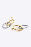 Two-Tone Double Hoop Earrings Earrings - Tophatter Daily Deals