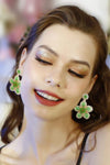 Flower Shape Beaded Dangle Earrings Earrings - Tophatter Daily Deals